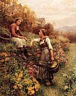 Daniel Ridgway Knight Famous Paintings - Marie and Diane